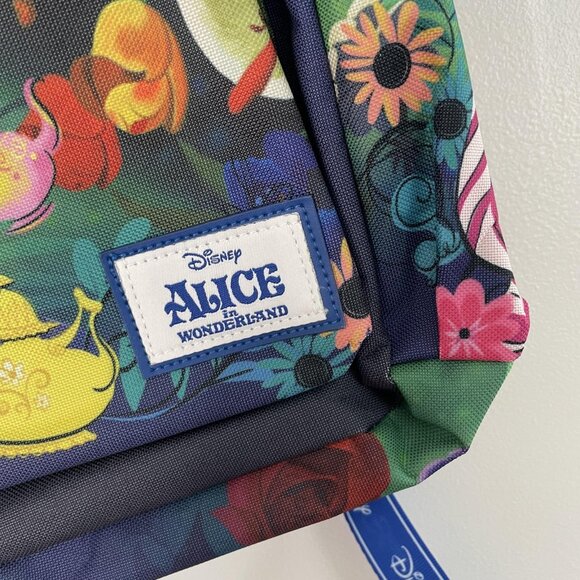 Wondapop Alice In Wonderland Backpack Bag Disney Womens Floral Mad Hatter Teapot - Picture 3 of 11